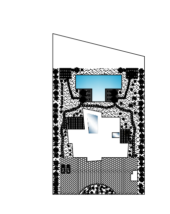40x70m luxury villa site layout AutoCAD model is given in this file