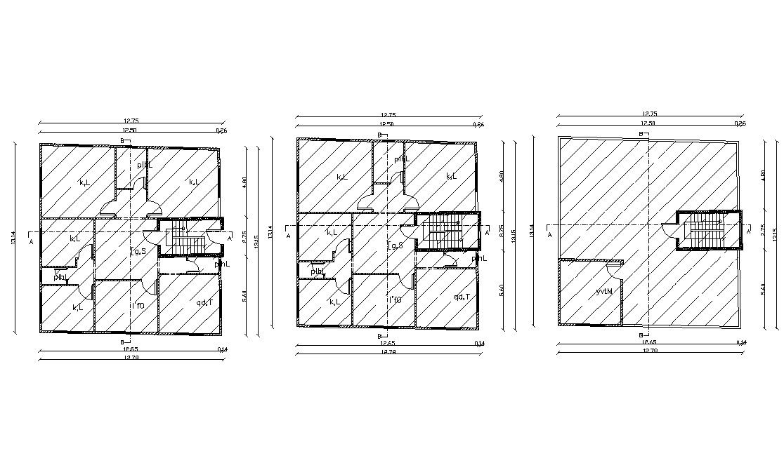 41x43 4BHK House Plan AutoCAD DWG File with Detailed Layout plan