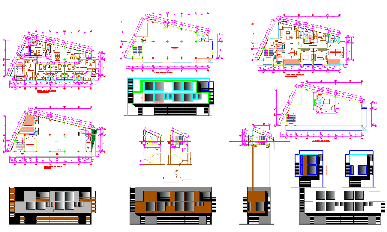 Home Business Setup CAD Layouts with Detailed DWG Floor Plans