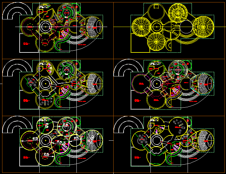 Museum AutoCAD Drawing with Detailed Floor Plans and Layout Design