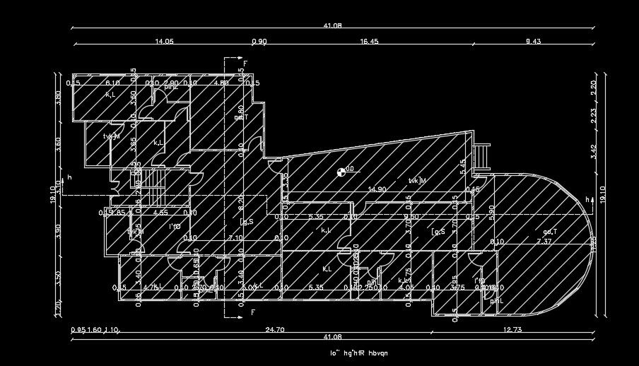 41x19m single floor house plan