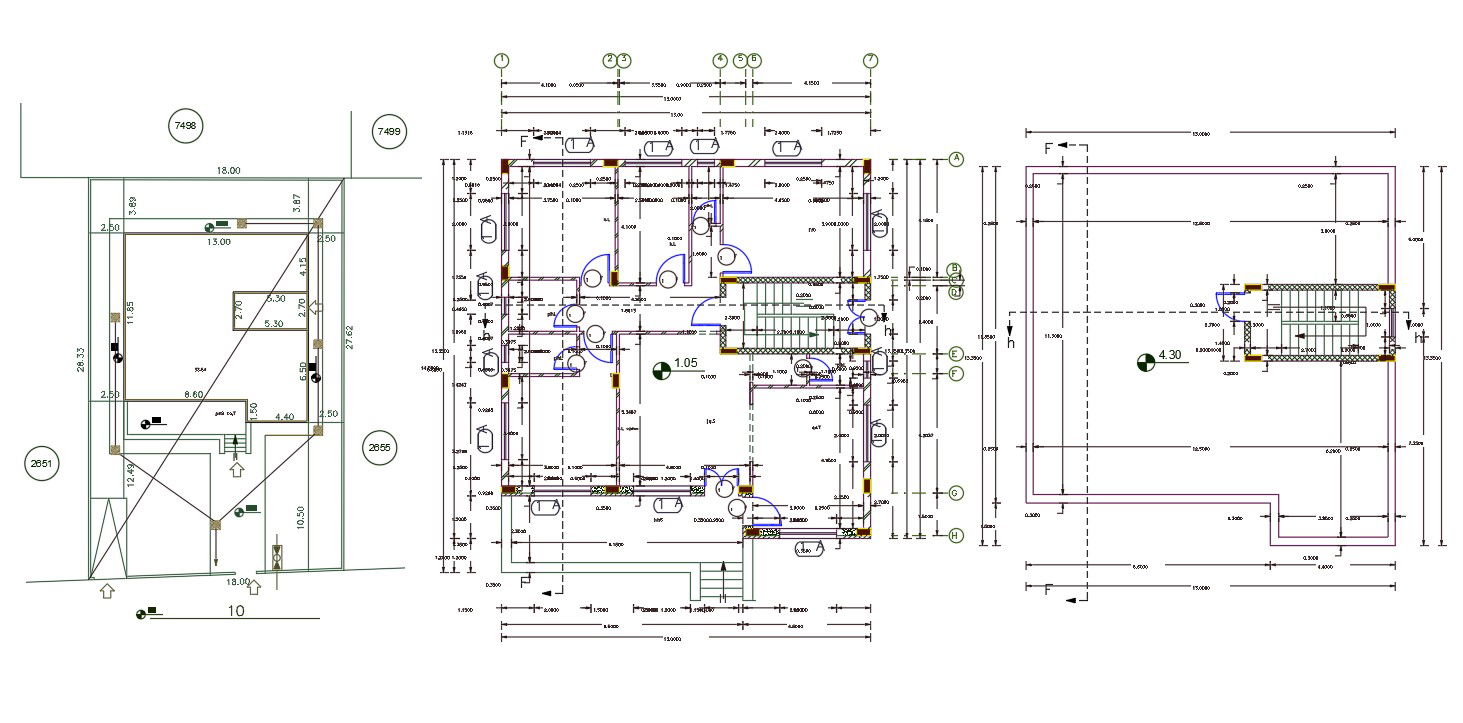 42 By 45 House Ground Floor Plan Design DWG File