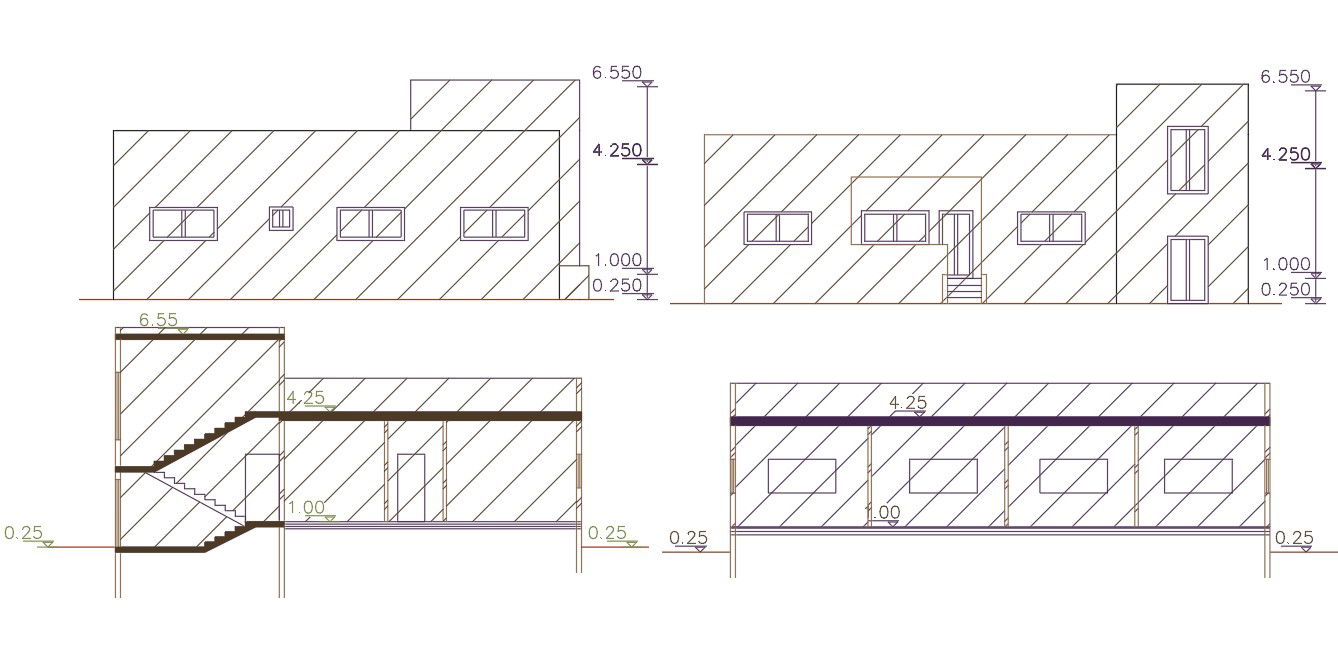 42 By 50 Feet House Building Design DWG File