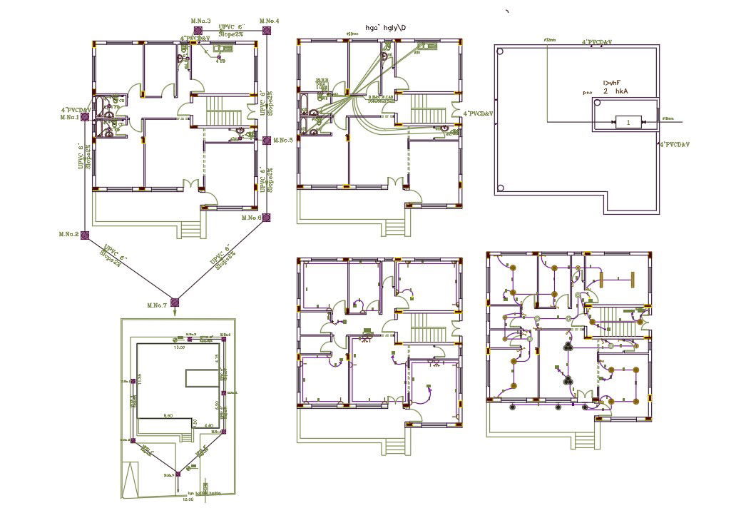 42 X 45 House Plan AutoCAD File