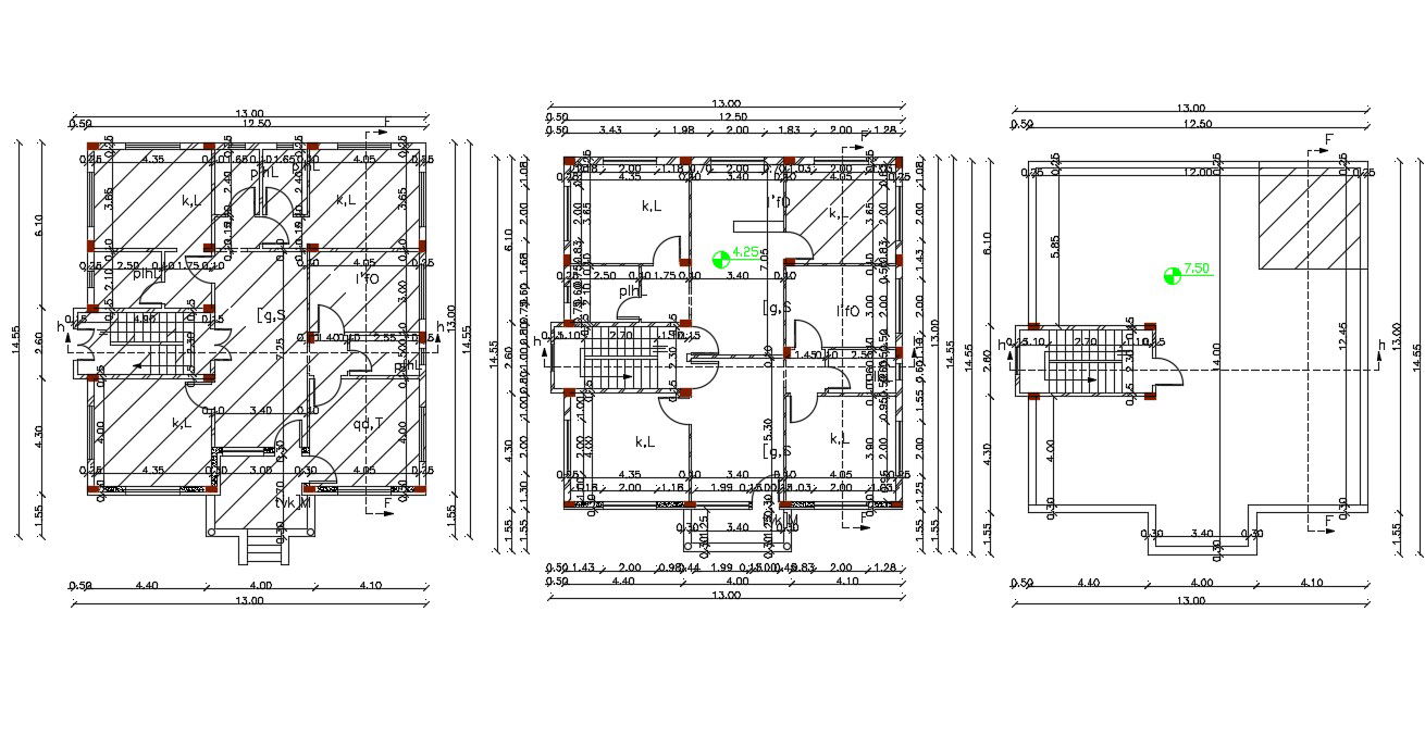 42 X 47 AutoCAD House Plan Design DWG File