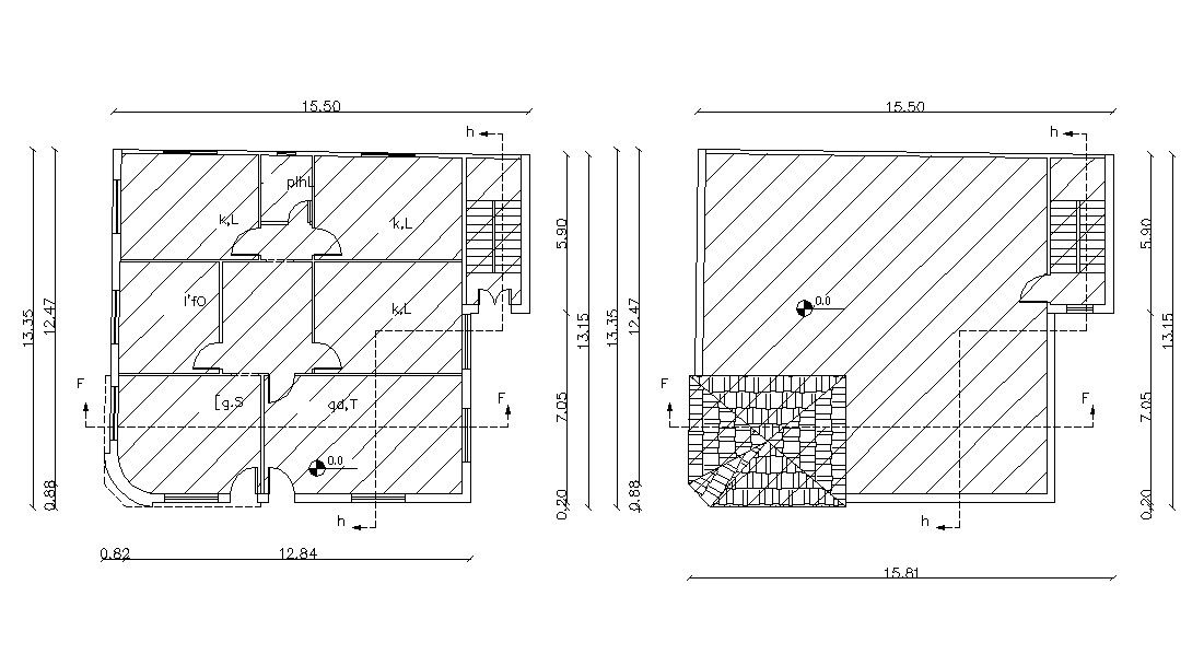 42 X 50 Feet 3 BHK House Plan DWG File