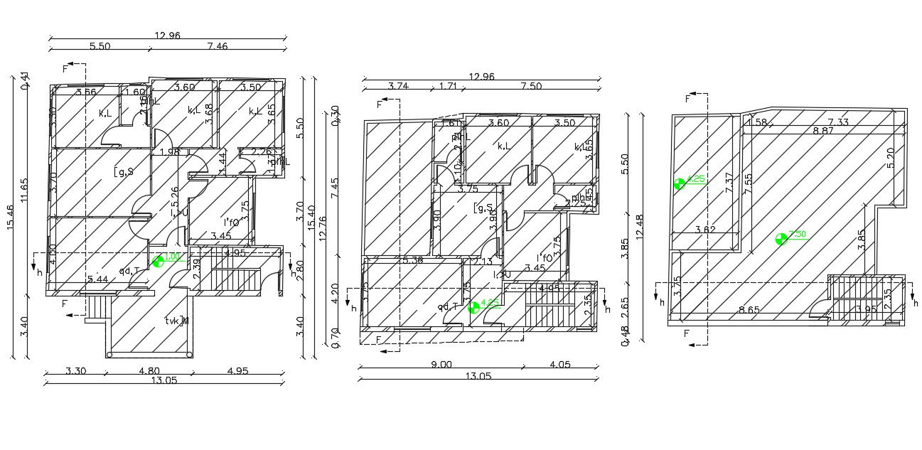 42 X 50 Feet Bungalow Plan Design DWG File