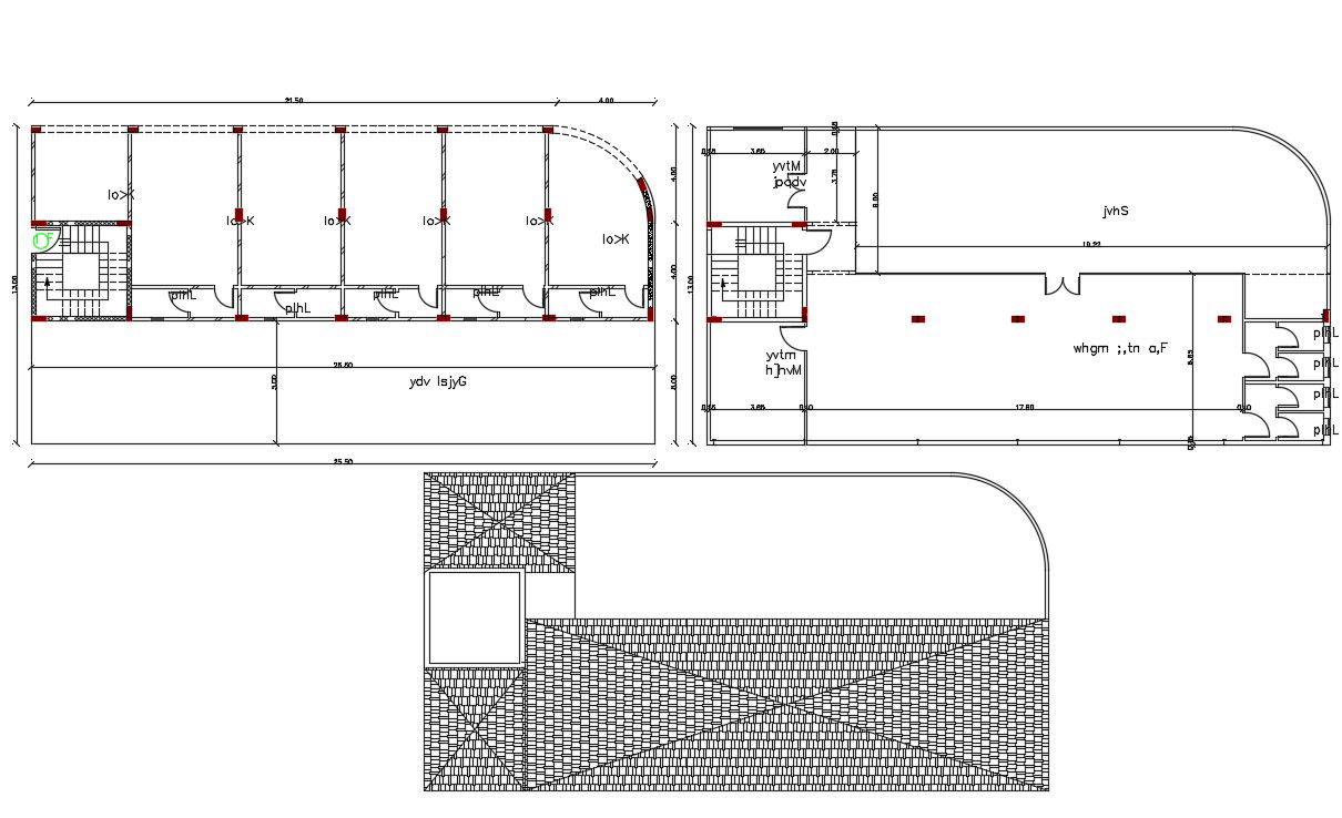 42 X 70 Feet Commercial Shop Floor Plan DWG File