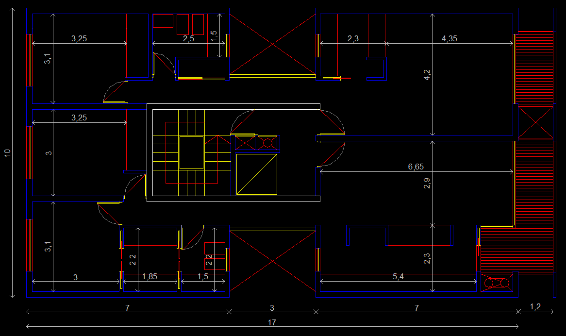 Modern Residential House Floor Plan Design Layout in AutoCAD DWG