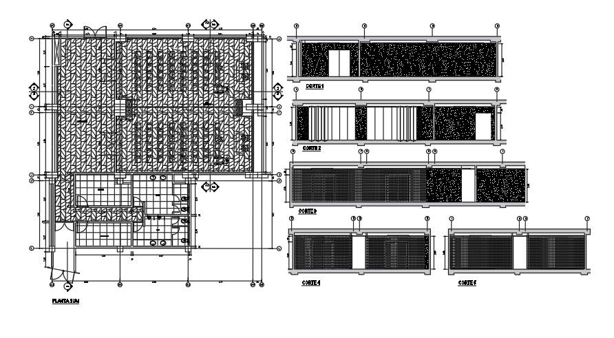 42x40 Meter House Plan And Elevation AutoCAD Layout File