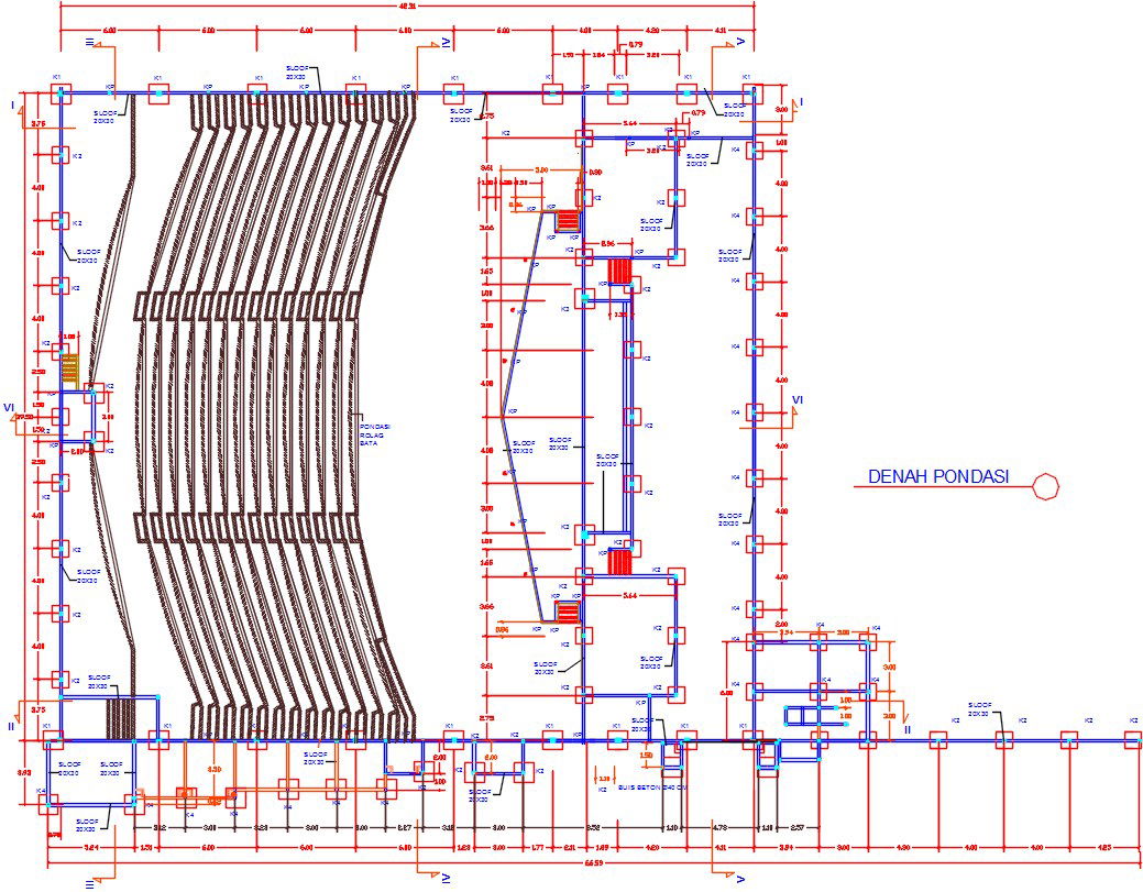 42x40m theme park 2nd floor heritage town architecture 2D AutoCAD drawing