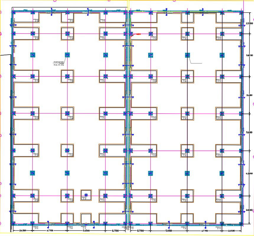 42x40m theme park foundation with column drawing
