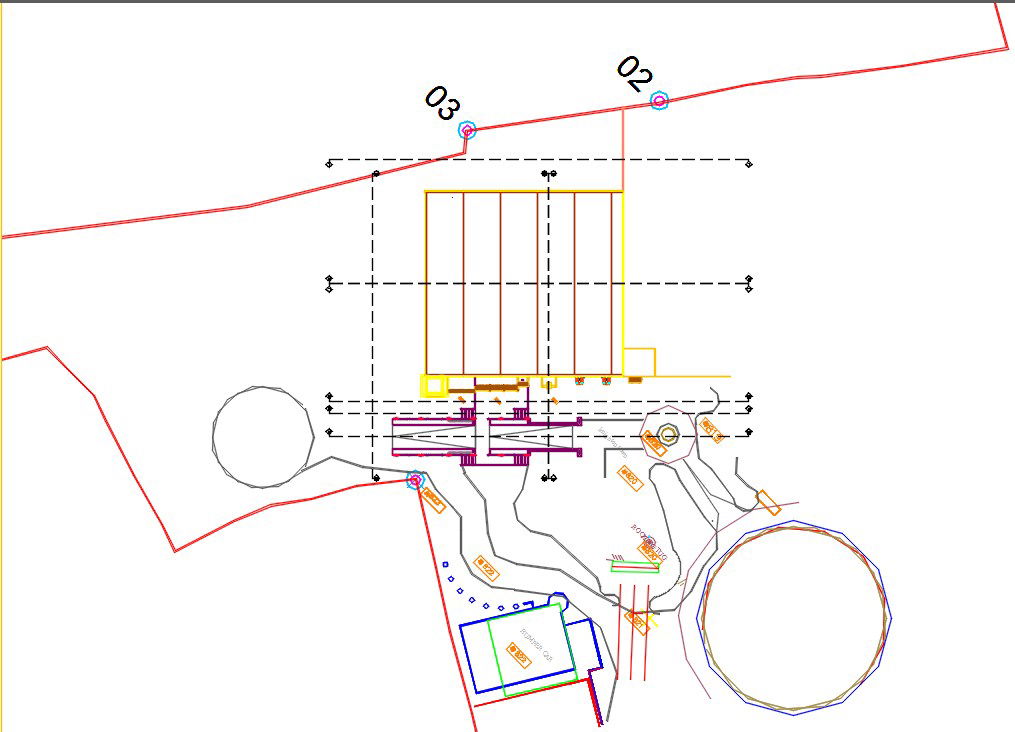 42x40m theme park heritage town architecture 2D AutoCAD drawing