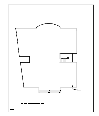 42’x66’ architecture roof floor house plan CAD drawing