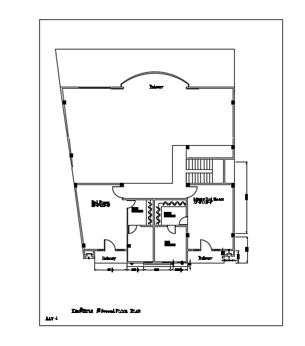 42’x66’ second floor house plan CAD drawing is given