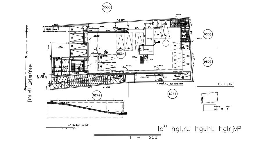 43x20 Meter Apartment Parking Plan And Section Layout AutoCAD File