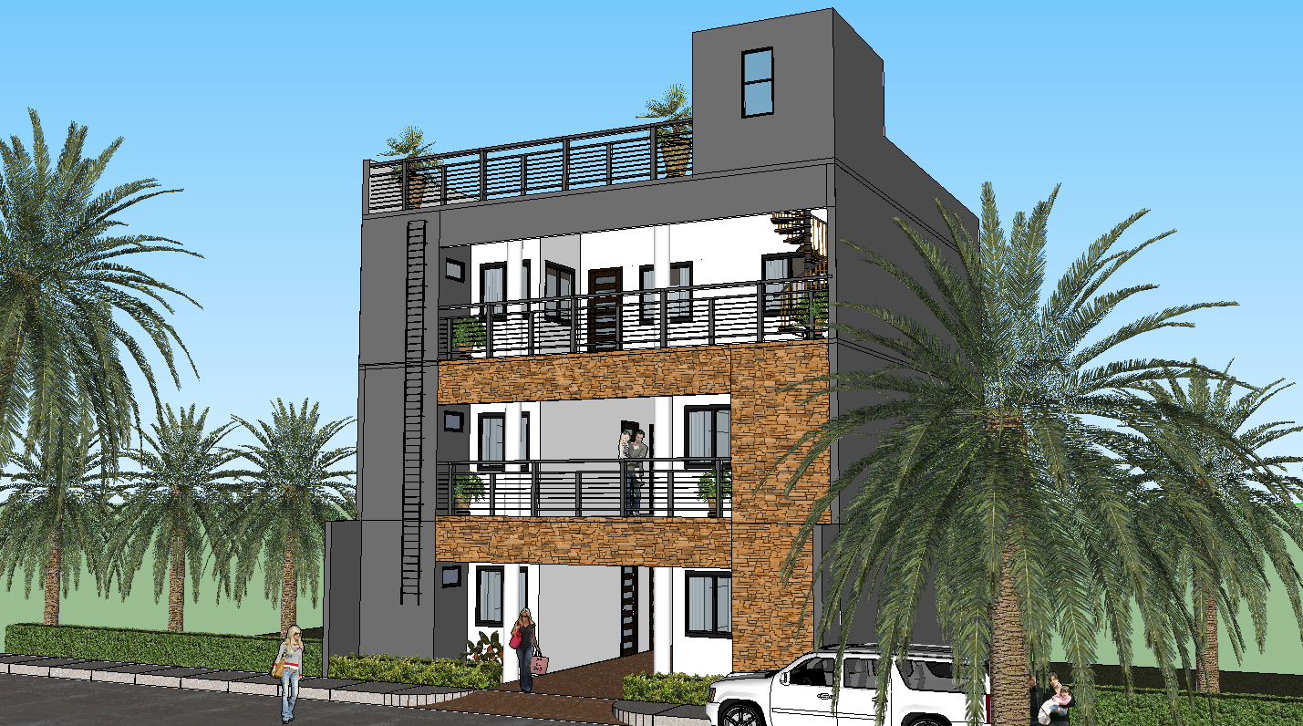 Elegant Two Storey Residence Building Designs for the Families