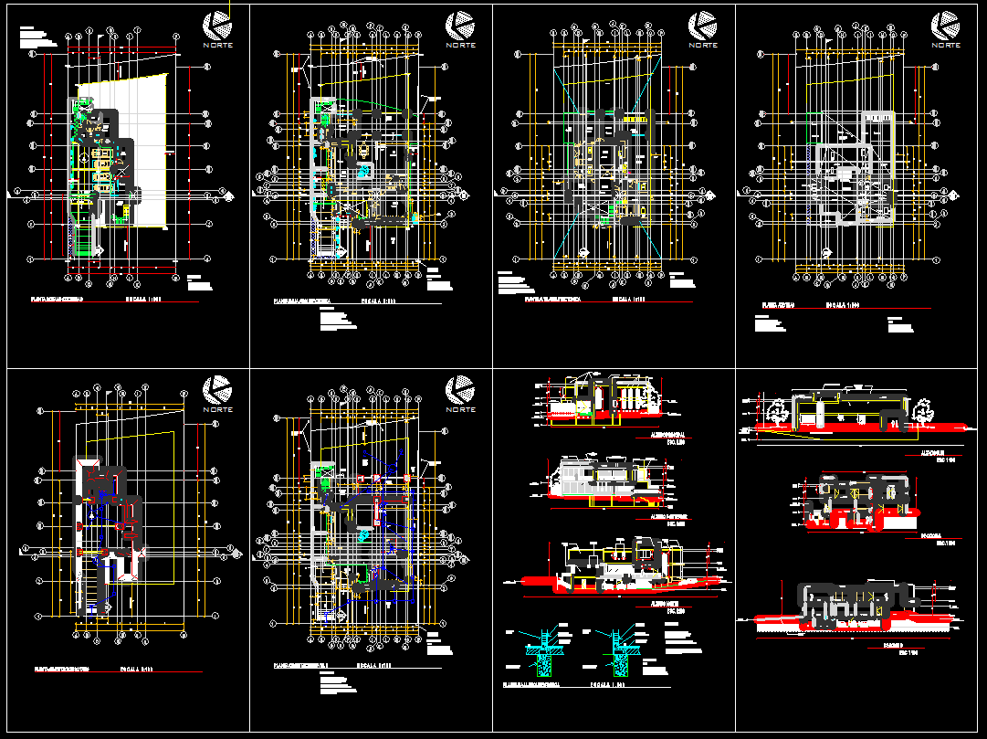 Residential Villa AutoCAD DWG File with Structure and Design