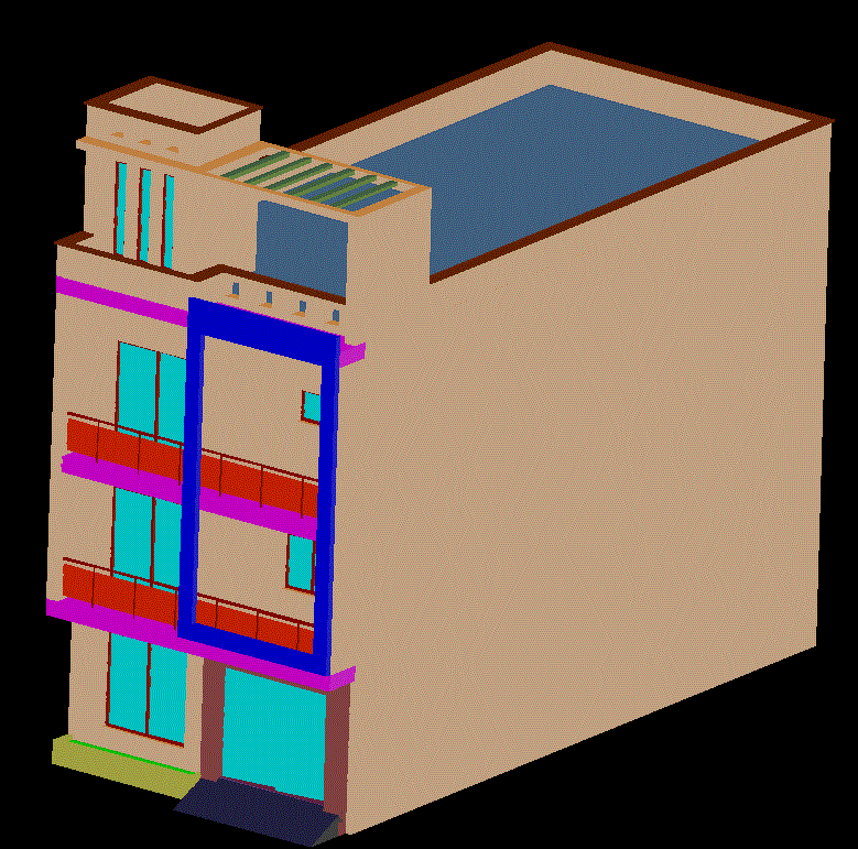 3D Raw House AutoCAD Drawing with Detailed Architectural Layouts