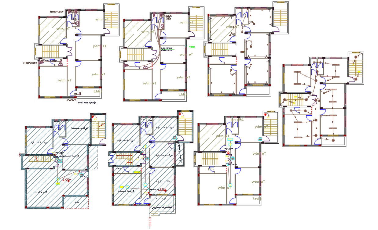 45 By 52 Feet Institute Electrical And Plumbing Layout Plan