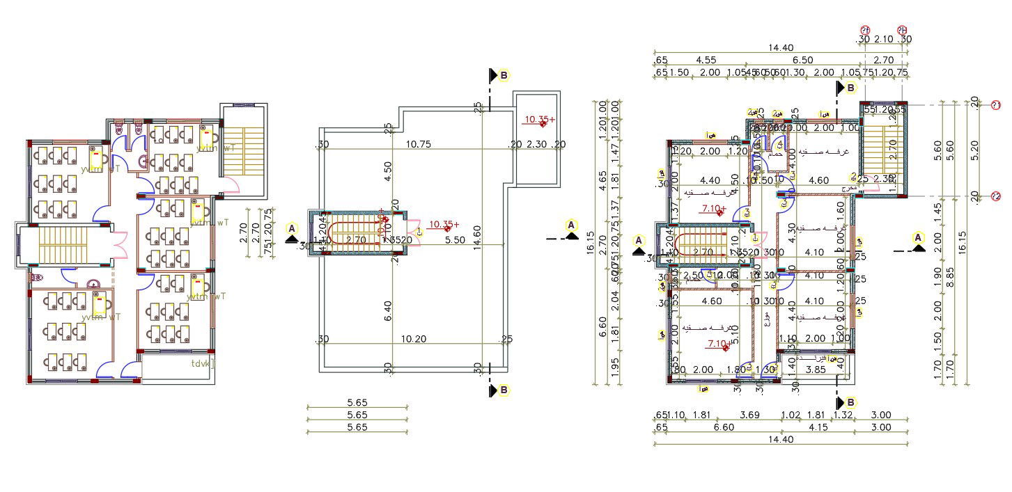 45 By 52 Institure Floor Plan With Class Room Design