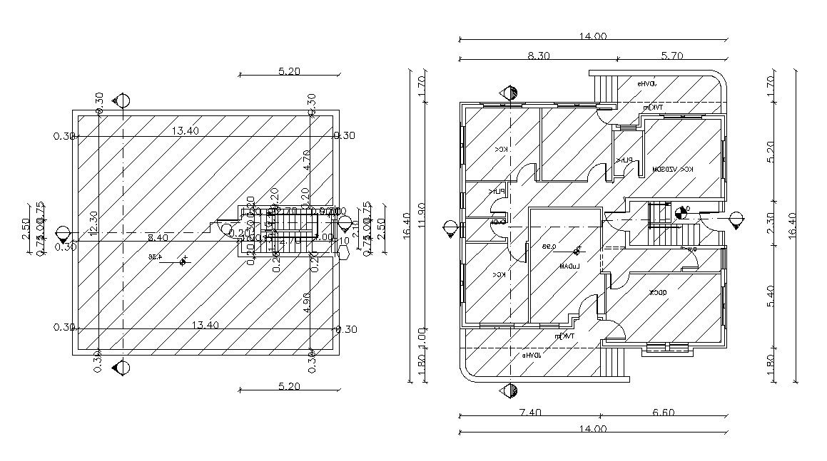 Spacious 45?×?55?ft Residence Bungalow Working Plan