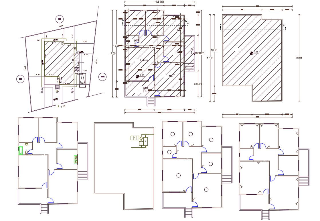 45' X 55' House Plan AutoCAD File (275 Sq Yards)