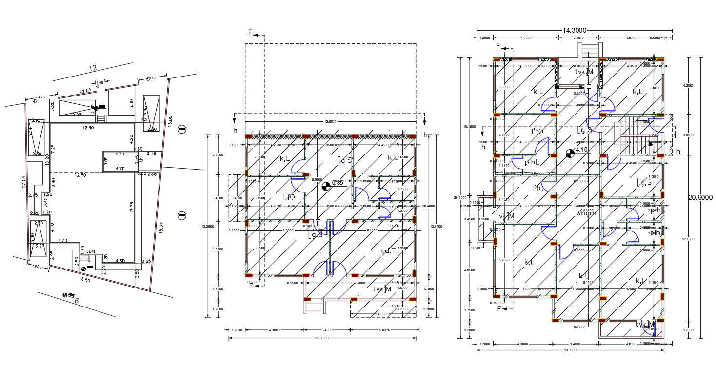 45' X 65' House Bungalow Design DWG File (325 Square Yards)