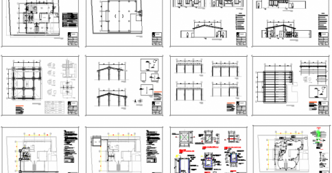 Single family House 2D CAD Drawing with Detailed Plans and Elevation