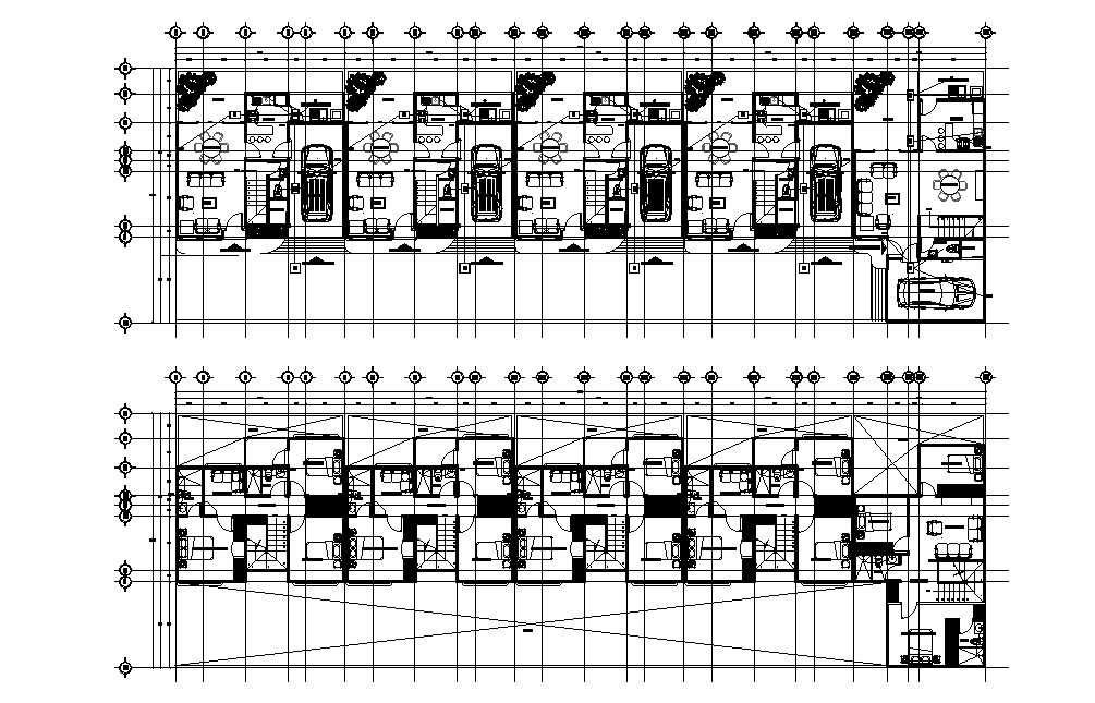 47x15m house plan is given in this 2D Autocad DWG drawing file. Download the Autocad DWG drawing file.