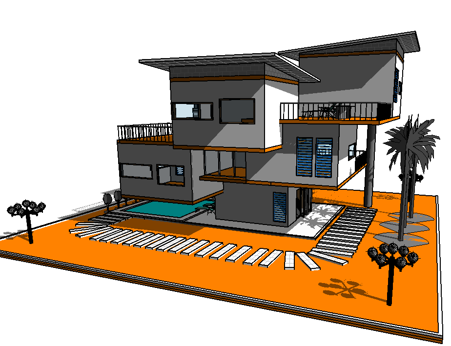 House Design CAD Drawings and Architectural Layout Plan in File