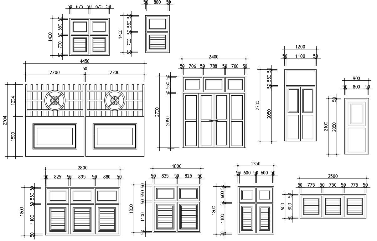 49x56m dining hall of door & windows plans are given in this Autocad drawing file.Download now.