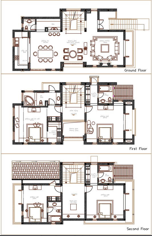 4BHK Farmhouse Layout Plan with Full DWG Drawing File