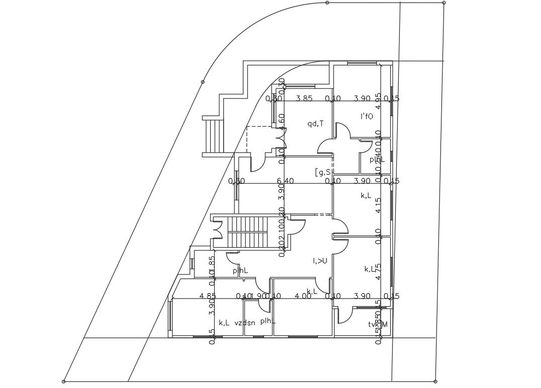 4 Bedroom House Floor Plan AutoCAD Drawing