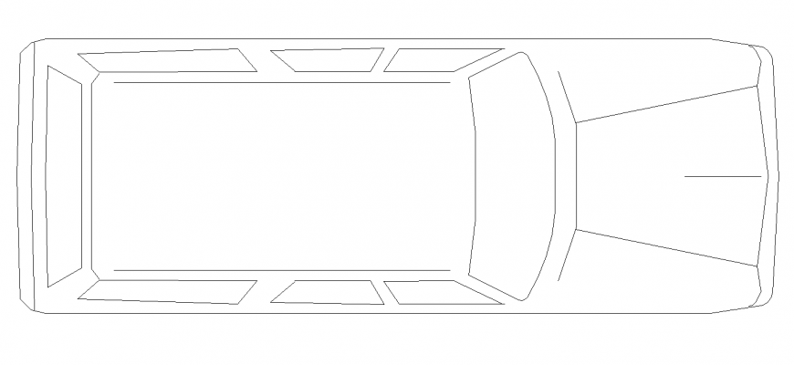 4 Seater Car CAD blocks detail elevation 2d view layout autocad file