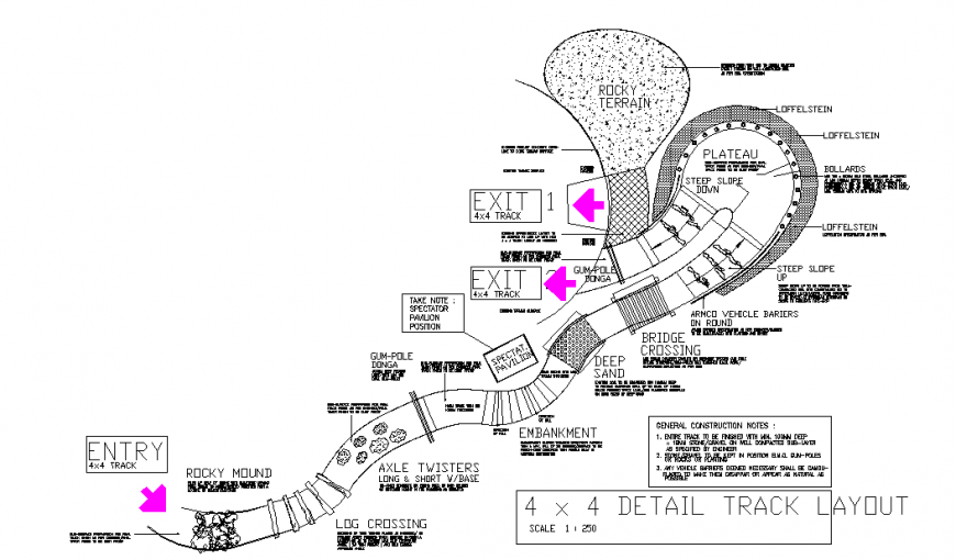 4 X 4 Track Lay-out design