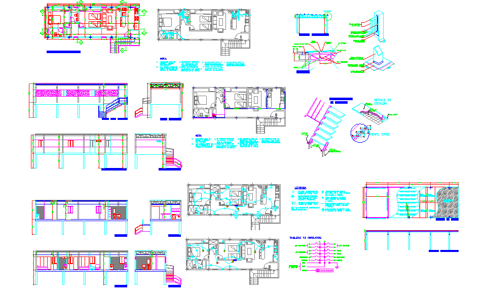 Simple house design plan with detailed layout and interior drawings
