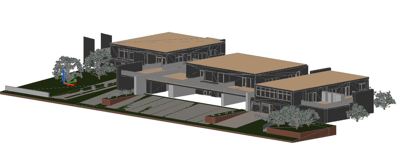 3D house design DWG with detailed model layout landscape and blocks