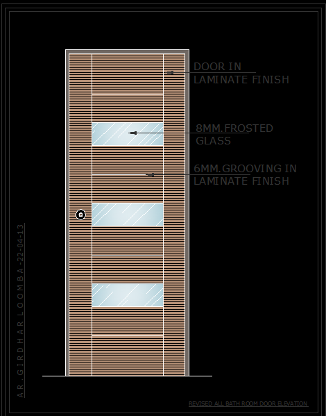 Modern Door Design CAD Drawing for Architectural and Interior Plans