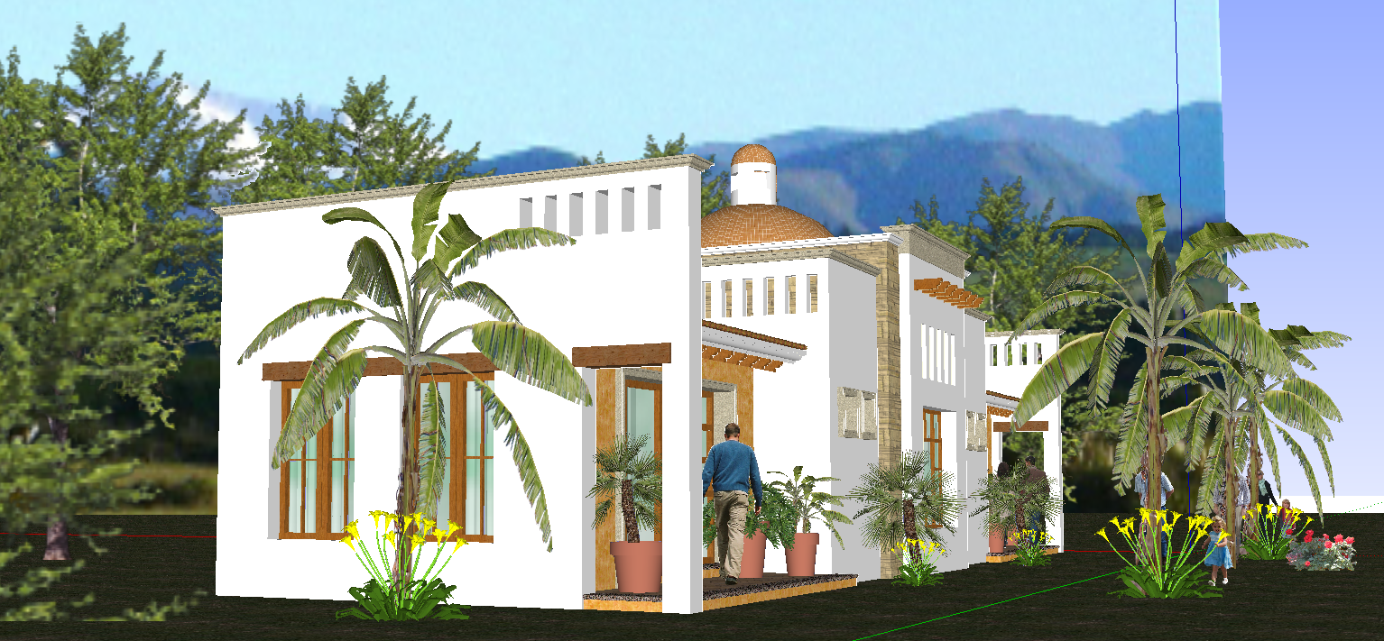 3D House Design DWG 12x20m with Exterior Elevation and Section Model
