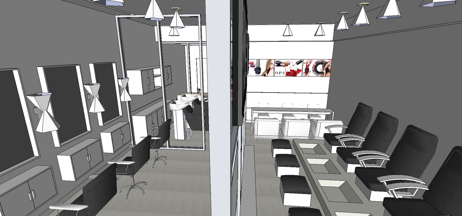 Stylish 3D Salon Interior CAD Designs for Modern Beauty Studios