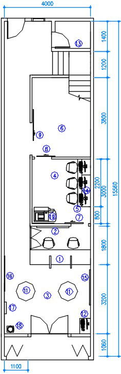 4x16m first floor office plan architecture drawing