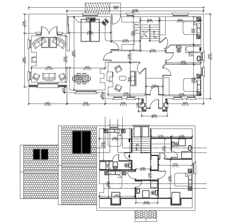 5 BHK House Plan DWG File