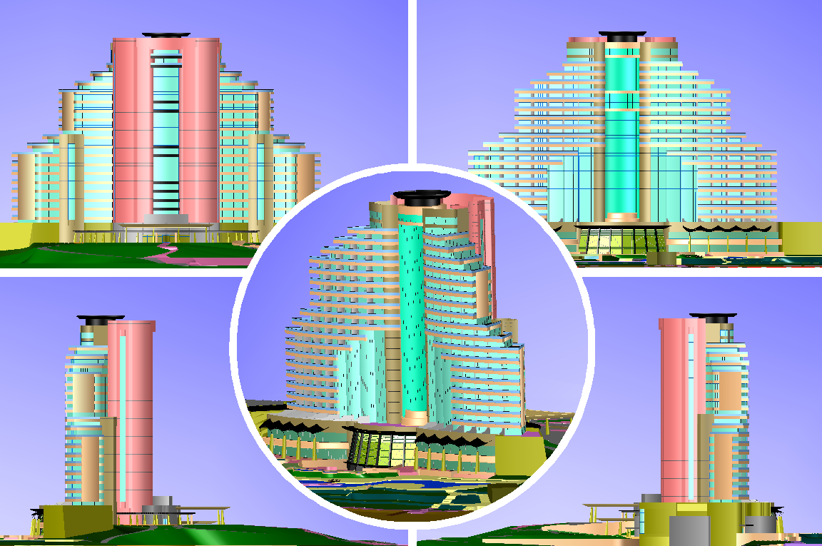 5 Star Hotel Fujairah Dubai dwg file