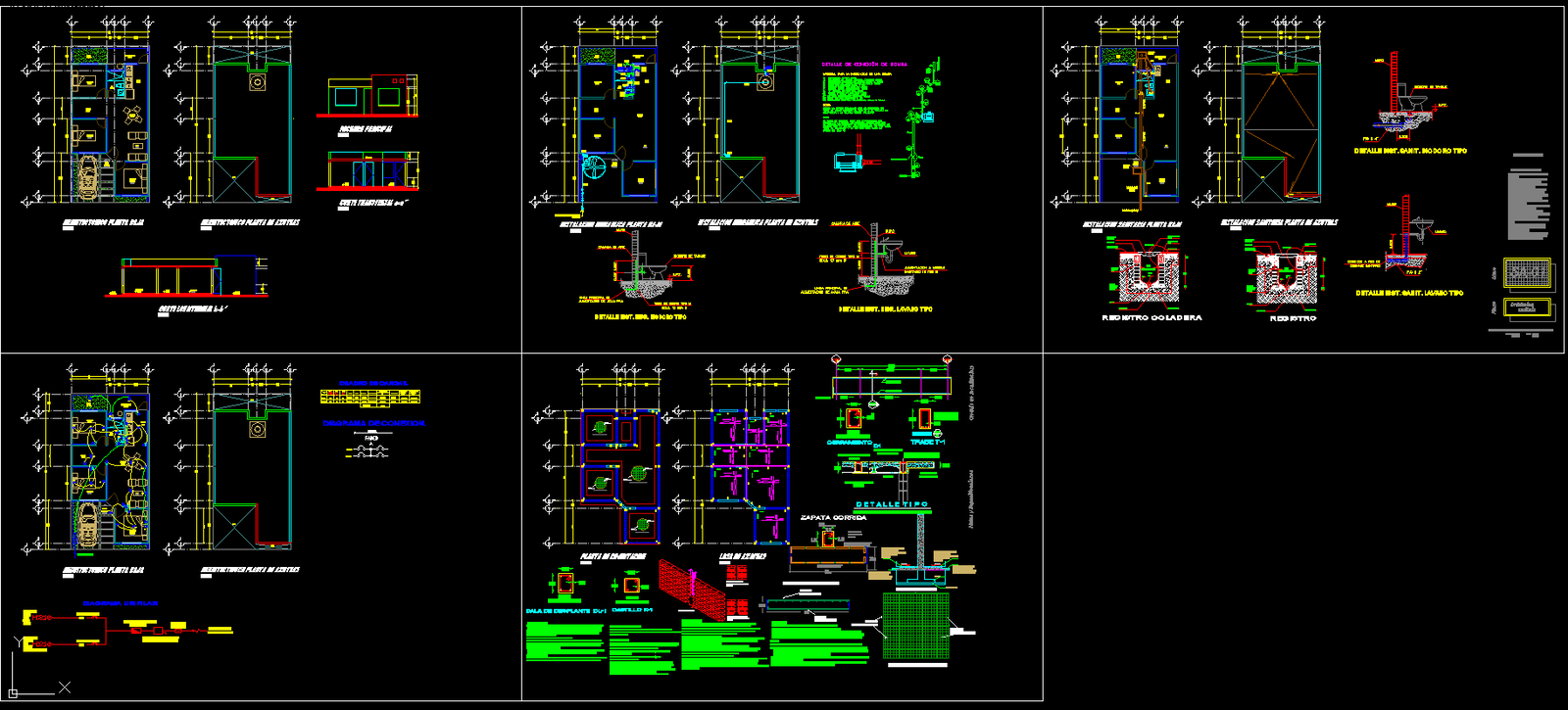 House Detail AutoCAD File with Complete 2D Architectural Drawings