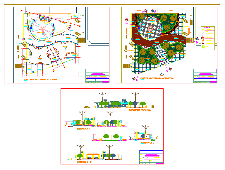 Park Design DWG Layout Plan for Landscape Architecture