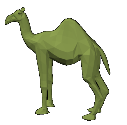 AutoCAD 3D Camel DWG Model with Detailed Rendered View Design