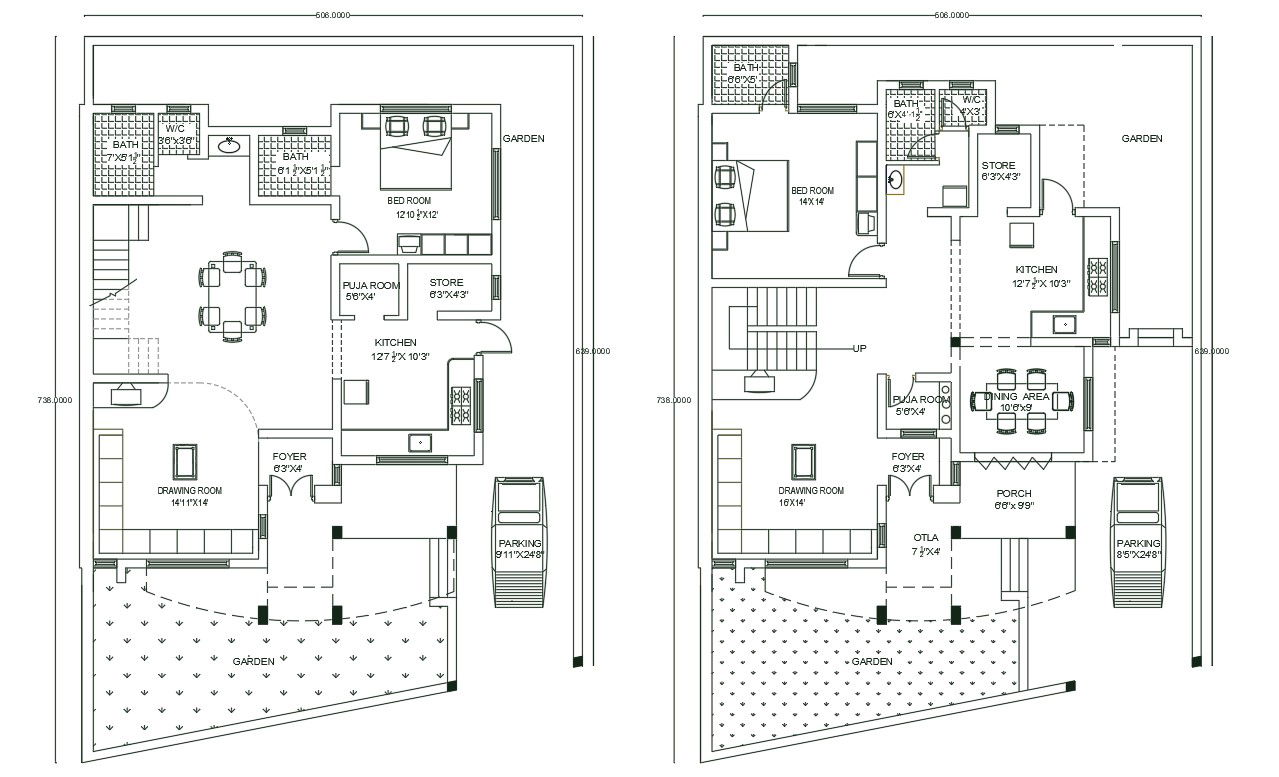 50 By 61 Feet Architecture House Plan With Car Parking