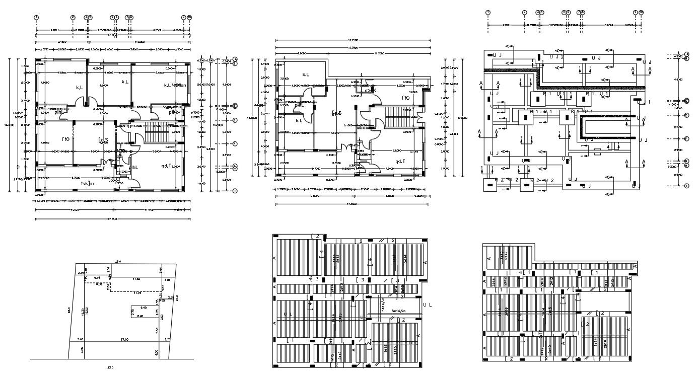 50' X 55' Feet House Architectural Plan Drawing