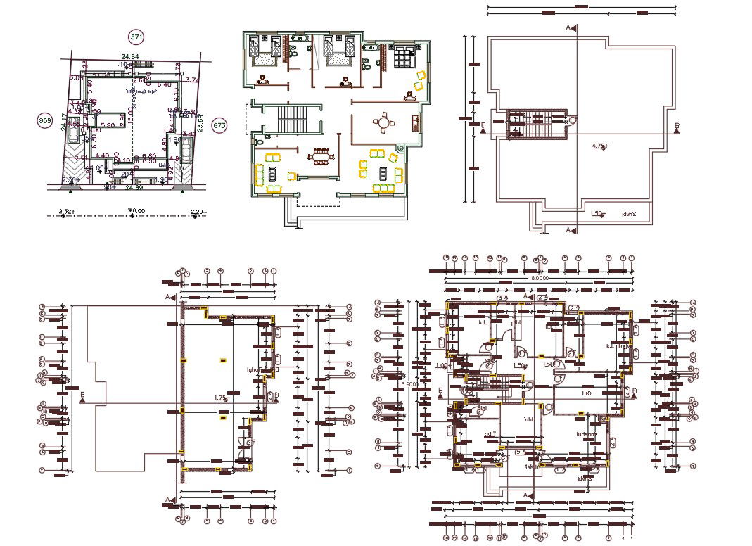 50' X 60' House Plan AutoCAD Drawing(333 Square Yards)